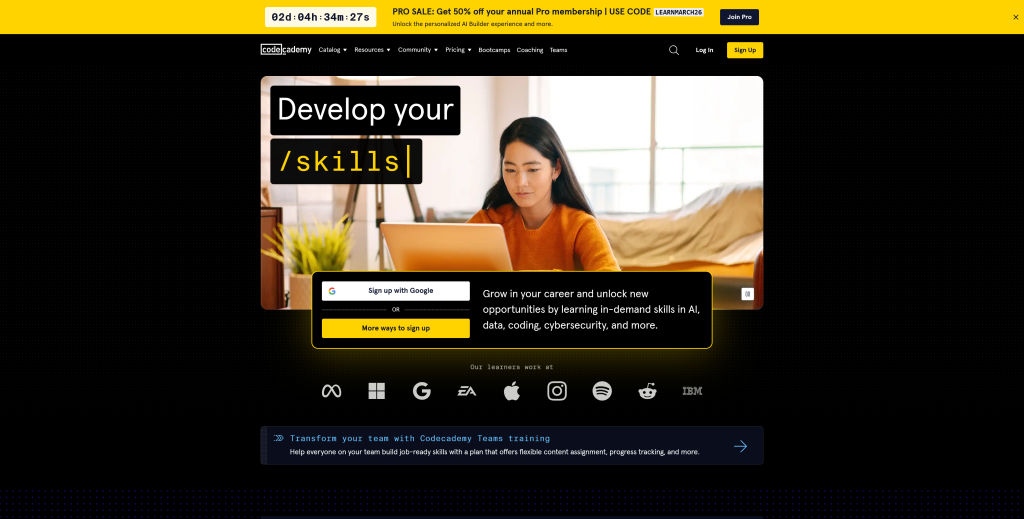 codeacademy screenshot